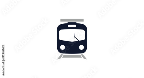 Simple Illustration of a Train Front View.