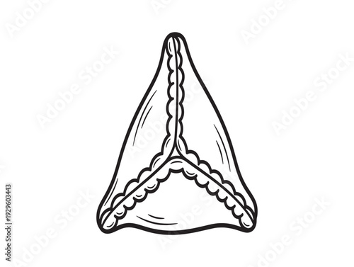 Anatomical illustration of a dental molar tooth crown