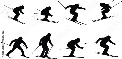 Halloween spooky night scene silhouette, haunted house with witch, pumpkins and werewolf in graveyard, cad drawing flat vector illustration