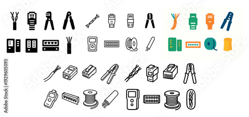 Cables connectors and tools for networking.