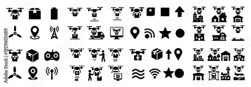 Drone delivery mapping and control pictograms