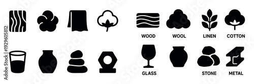 Material and fabric symbols display