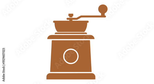 Vintage Coffee Grinder Illustration Design.