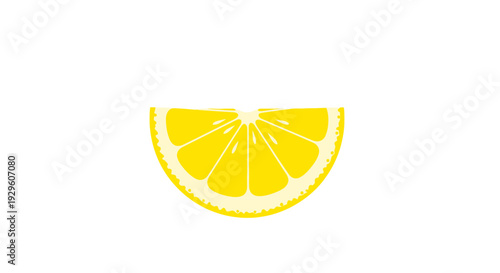 Fresh Lemon Slice Isolated on White.