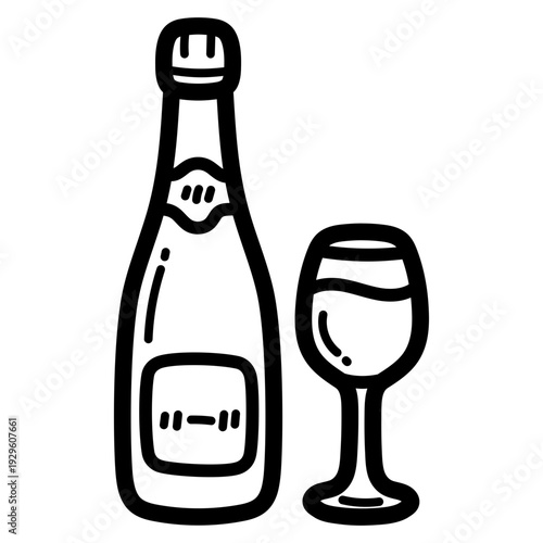 champagne illustration