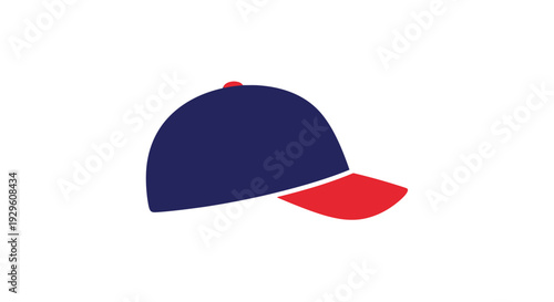 Baseball Cap with Red Brim.