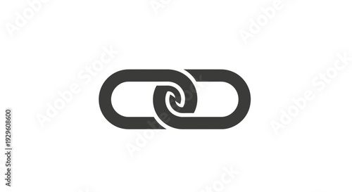 Black chain link with swirl detail.