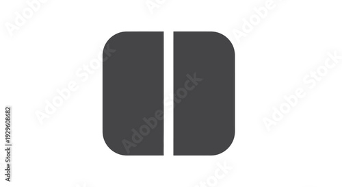 Black Paired Rectangular Graphic Shapes.