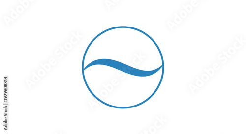 Blue wave logo design element.