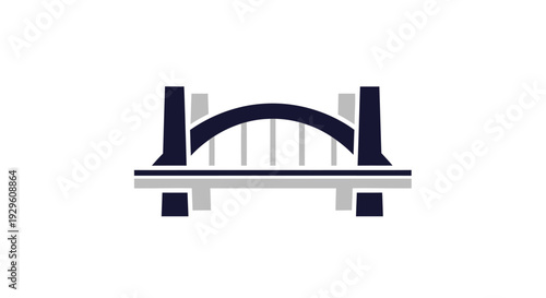 Bridge Structure Icon Illustration Design.