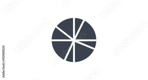 Dark grey pie chart sectors.