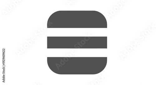 Grey Equal Sign Symbol Icon.