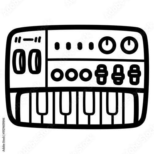 synthesizer illustration