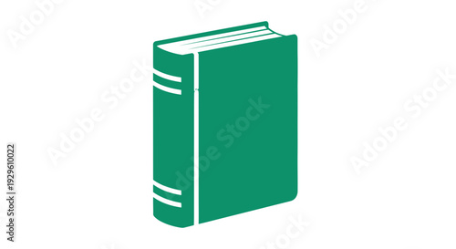 Green Hardcover Book with White Pages.