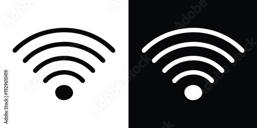 Wireless and wifi icon, internet icon symbol. vector illustration