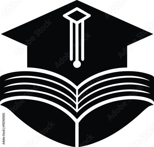 Graduation Cap Mortarboard Silhouette Icon