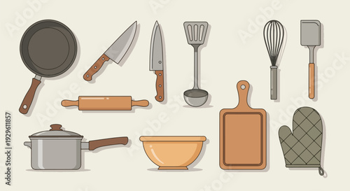 Kitchen Utensils Set Cooking Tools  Gadgets for Food Preparation.