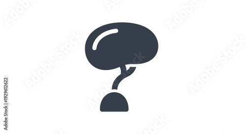 Mushroom Icon Simple Design Element.