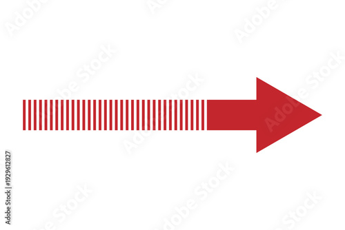 Black long thick arrow icon. Abstract arrow icon pointing to the right side. Vector long arrow isolated on white background