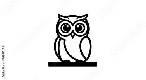 Owl Sitting on a Branch Alone.