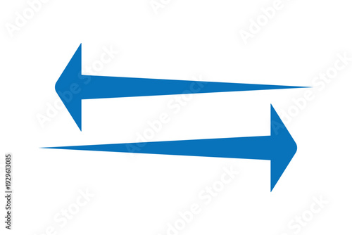 Horizontal long straight arrow signs. Black pointer, direction, position symbol and double arrow icon isolated on white background. Vector 