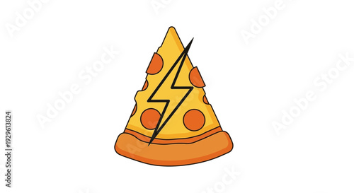 Slice of Pizza with Pepperoni Topping.