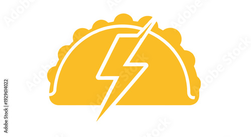 Taco with a lightning bolt icon.