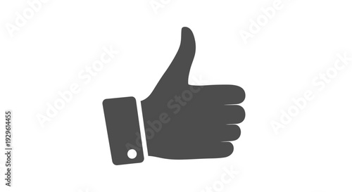 Thumbs Up Hand Gesture Icon Symbol.