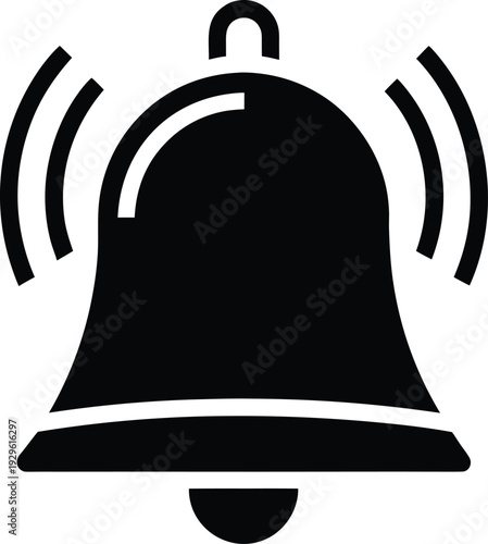 Ringing Bell Notification Silhouette Icon
