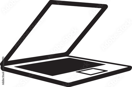 Simplelaptopcomputericonisolatedontransparentbackgroundforwebdesign