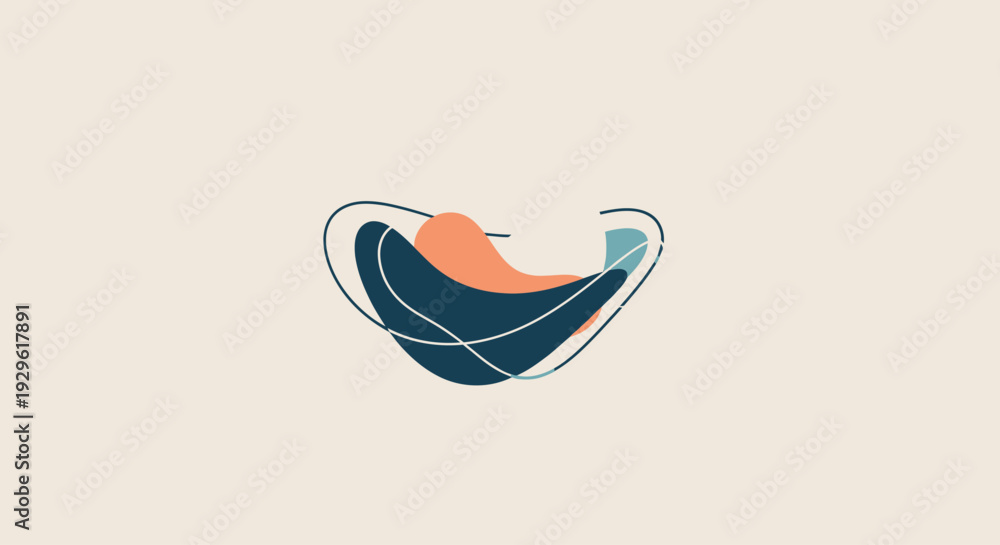Fototapeta premium Modern illustration of a hammock.