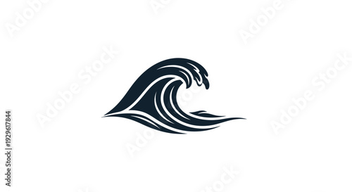 Wave Icon Ocean Graphic Design Element.