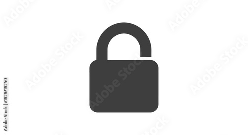 Black Padlock Security Device Closeup.