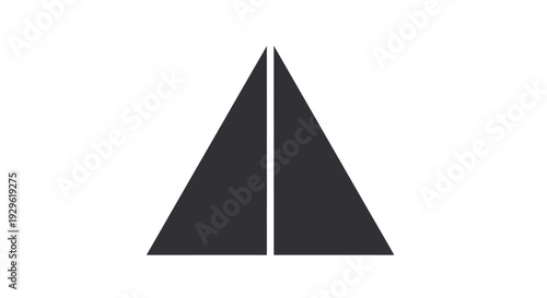 Black Triangle Graphic Design Element.