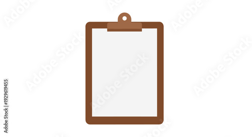 Brown Wooden Clipboard Mockup Template.
