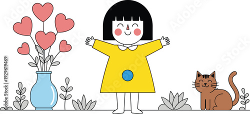 Fresh green cucumber illustration with yellow flowers, lobed leaves, seeds, and water drops, organic garden vegetable set isolated on white.