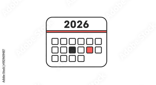 Calendar icon with marked date.