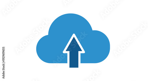 Cloud with upload arrow icon.