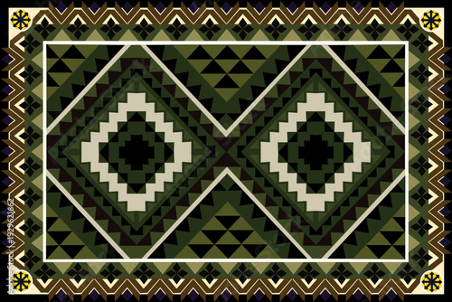 seamless geometric pattern. Navajo tribal vector seamless pattern. Ethnic south western decor style. Boho geometric ornament. Vector seamless pattern. Design for carpet. Cover. Wallpaper. Rug. Fabric.