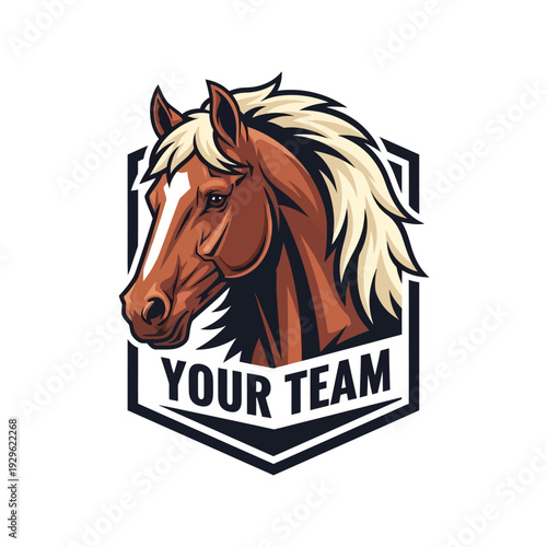 Brown Horse Head Logo Design Element.