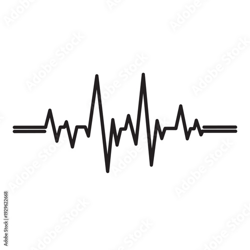 Simple ecg heartbeat line illustration