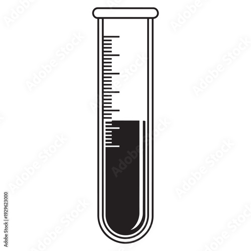 Simple laboratory test tube illustration