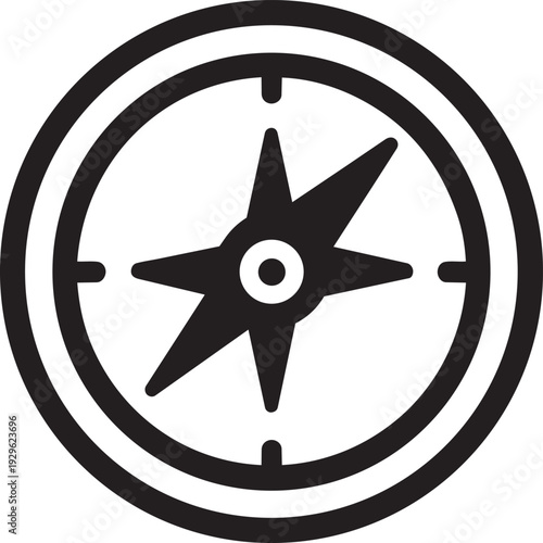 Compass icon, representing direction, navigation, guidance, and exploration.