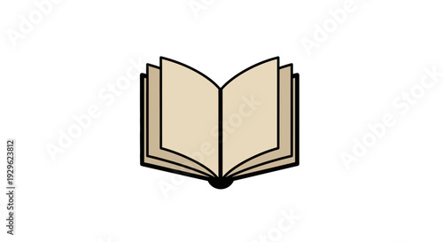 Open Book with Pages Turning.