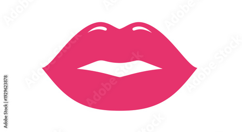 Pink Lips Makeup Beauty Cosmetic Illustration.