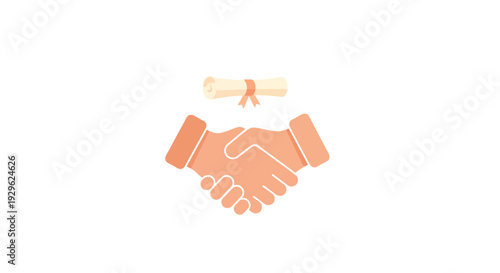 Two hands shaking in agreement deal.