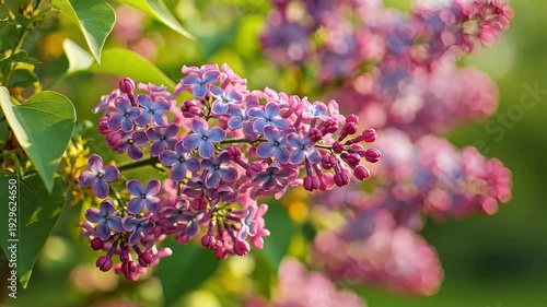 Perfume Plant flowers blooming in a serene garden environment, showcasing vibrant purple and pink hues from a close-up viewpoint.