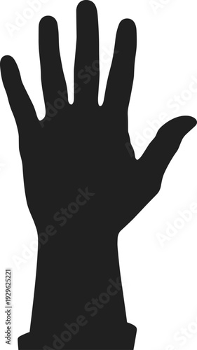 raised hand silhouette gesture symbol communication support protest volunteer help sign language human interaction illustration concept