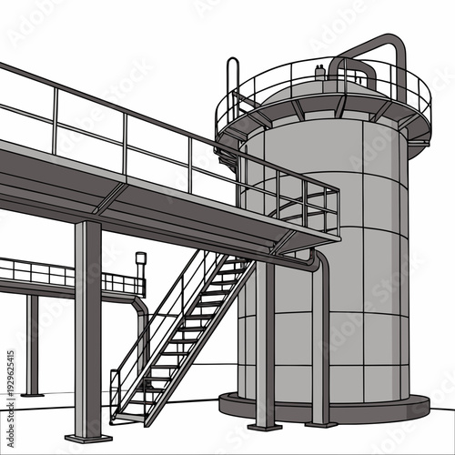 Hyper detailed composition of industrial fuel refinery structure