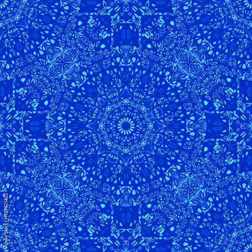 Seamless abstract bohemian flower mandala ornament pattern background